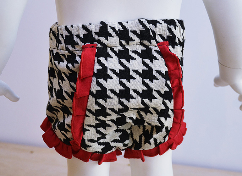 Diaper Cover Ruffles Knit Cotton. Houndstooth, Camouflage, Giraffe Skin & Leopard Skin Color