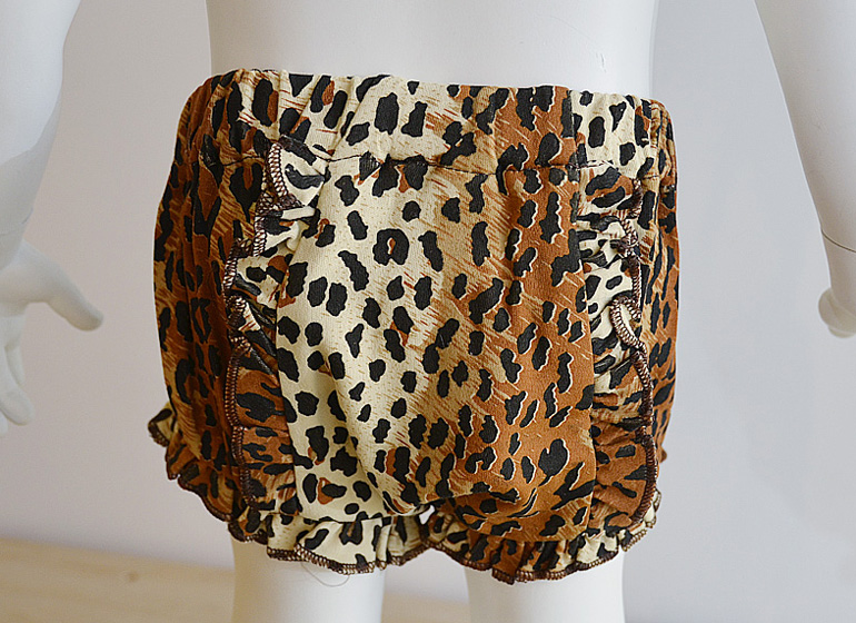 Leopard Sjkin Print Ruffle Diaper Cover