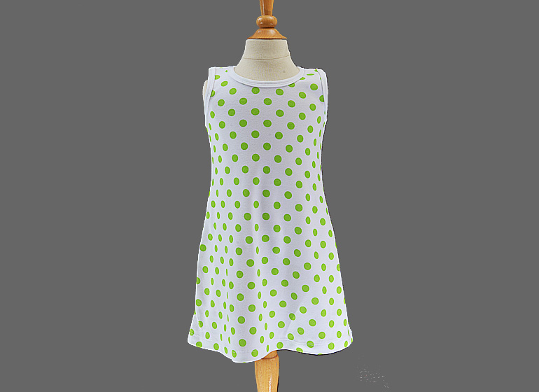 Big Hot Green Dots Toddler Girl A Line Dress