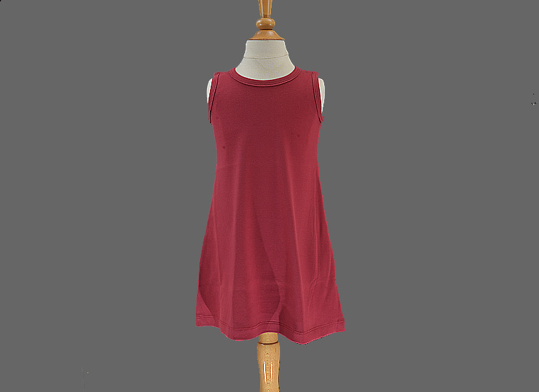 Crimson Color Toddler Girl A Line Dress