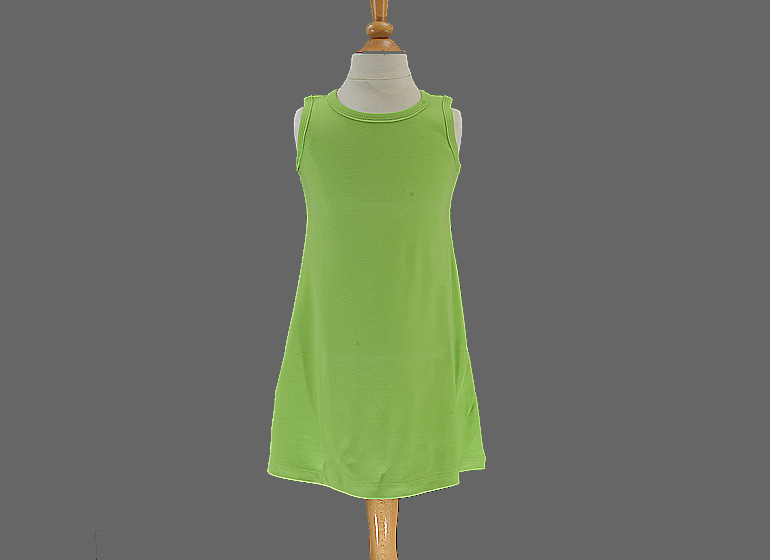 Hot Green Color Toddler Girl A Line Dress