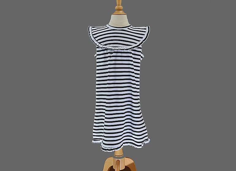 Black Stripes Toddler Girl Sleeveless Dress