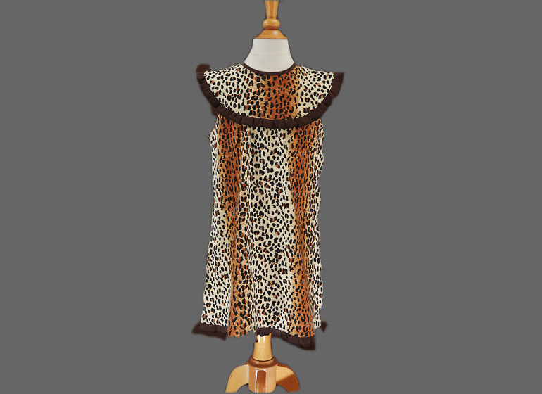 Leopard Skin Print, Toddler Girl Sleeveless Dress