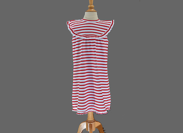 Red Stripes Toddler Girl Sleeveless Dress