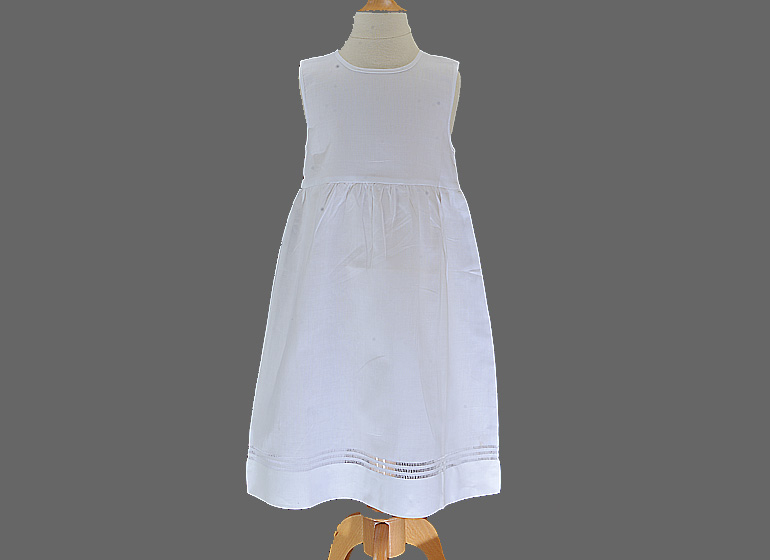 girl troddler dress. sleeveless and hemstitch